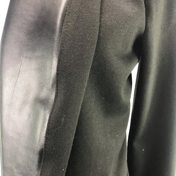 Love...ady Black Faux Leather Blazer Jacket Small - Picture 3 of 6